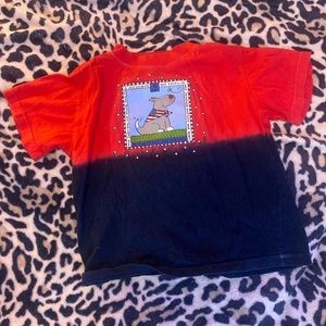 red white and blue baby tee